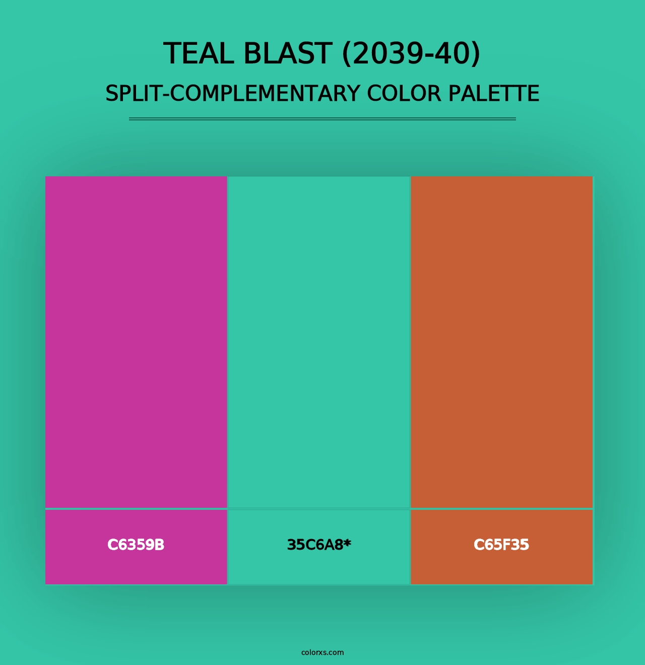 Teal Blast (2039-40) - Split-Complementary Color Palette