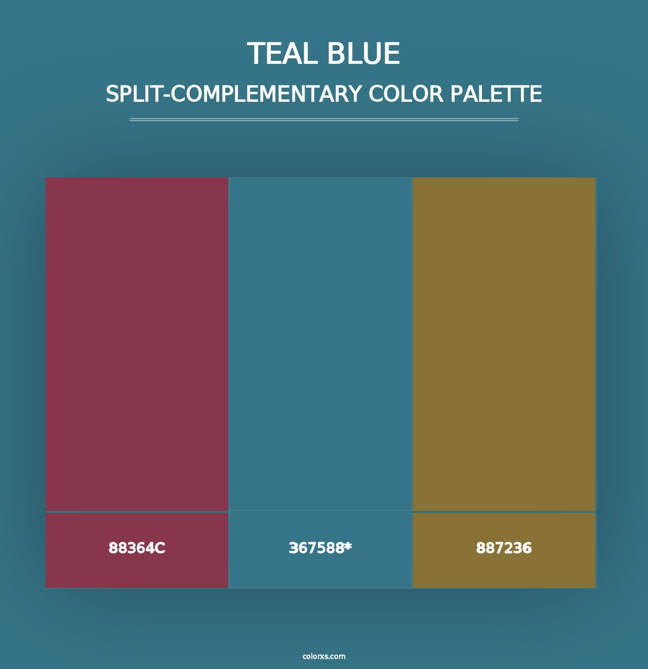 Teal Blue - Split-Complementary Color Palette