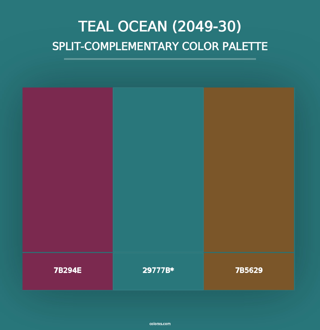 Teal Ocean (2049-30) - Split-Complementary Color Palette