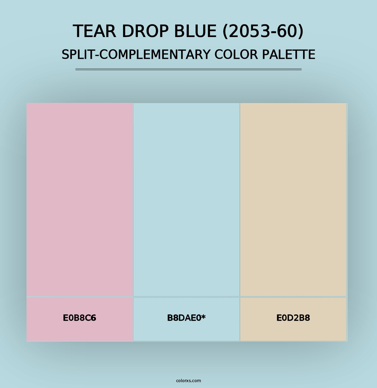 Tear Drop Blue (2053-60) - Split-Complementary Color Palette