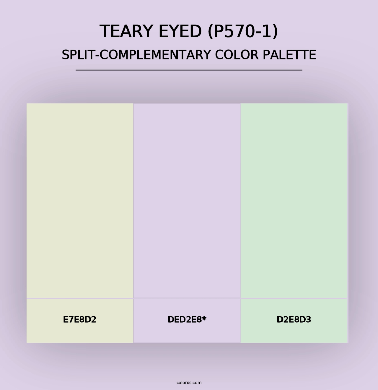 Teary Eyed (P570-1) - Split-Complementary Color Palette