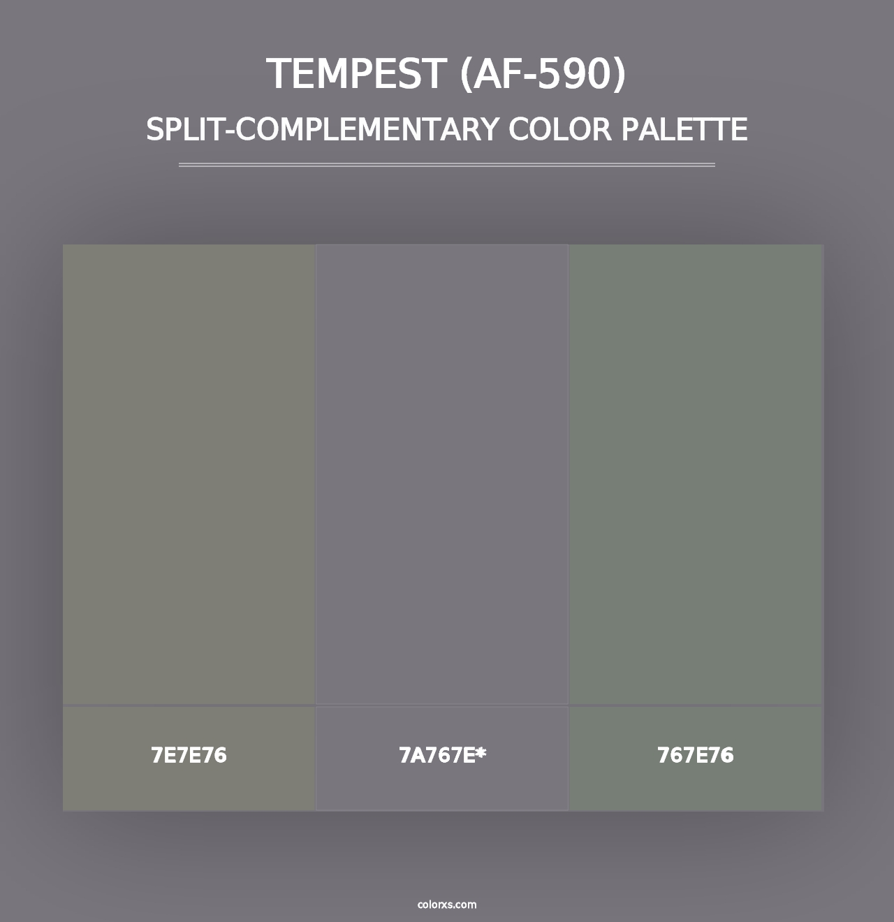 Tempest (AF-590) - Split-Complementary Color Palette