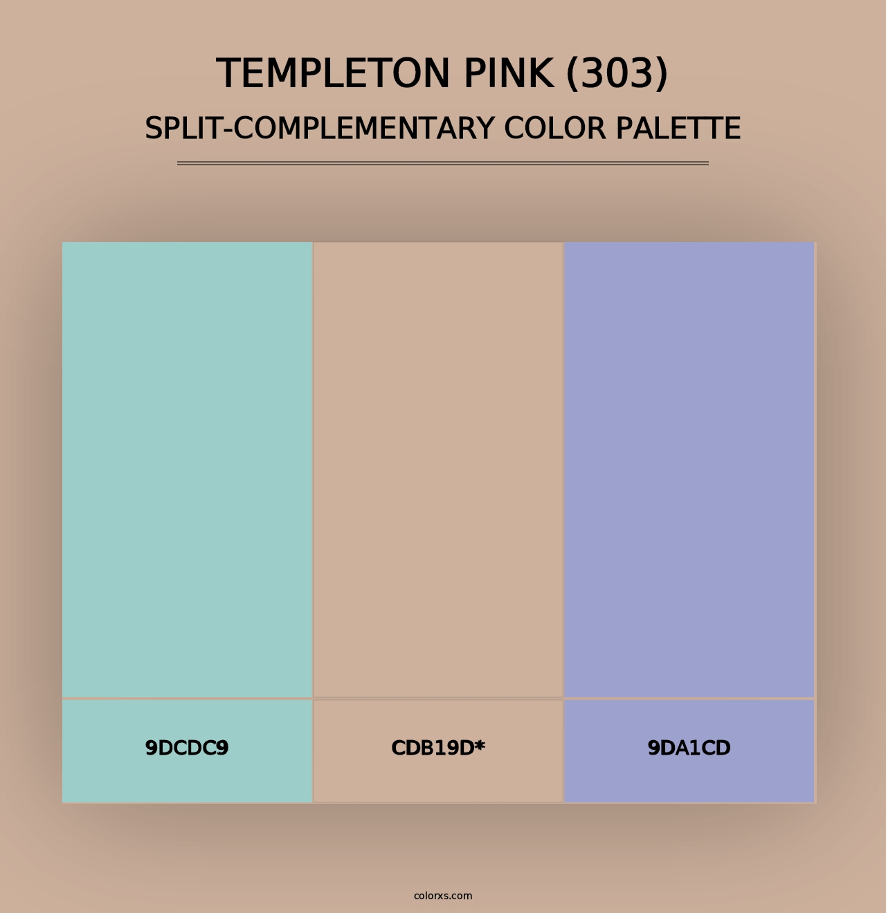 Templeton Pink (303) - Split-Complementary Color Palette