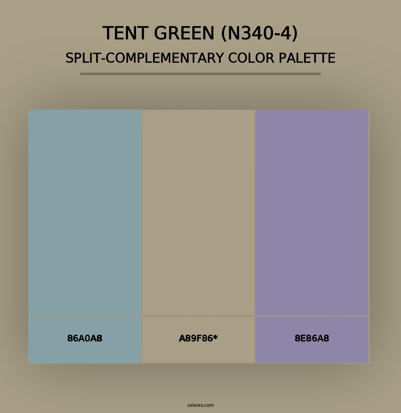 Tent Green (N340-4) - Split-Complementary Color Palette