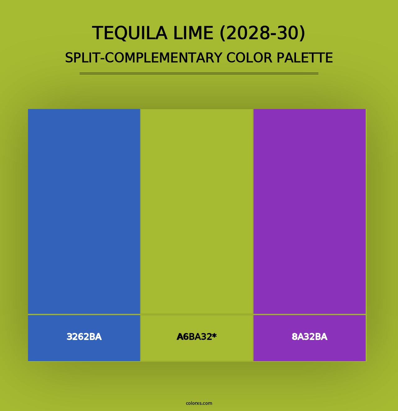 Tequila Lime (2028-30) - Split-Complementary Color Palette