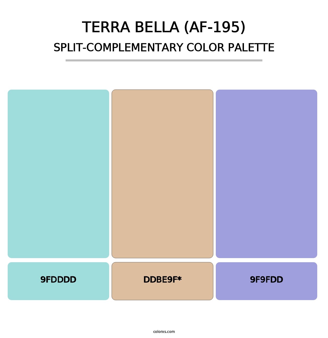 Terra Bella (AF-195) - Split-Complementary Color Palette