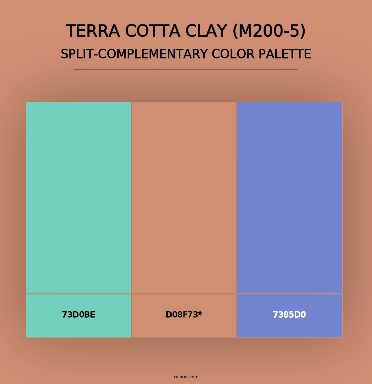 Terra Cotta Clay (M200-5) - Split-Complementary Color Palette