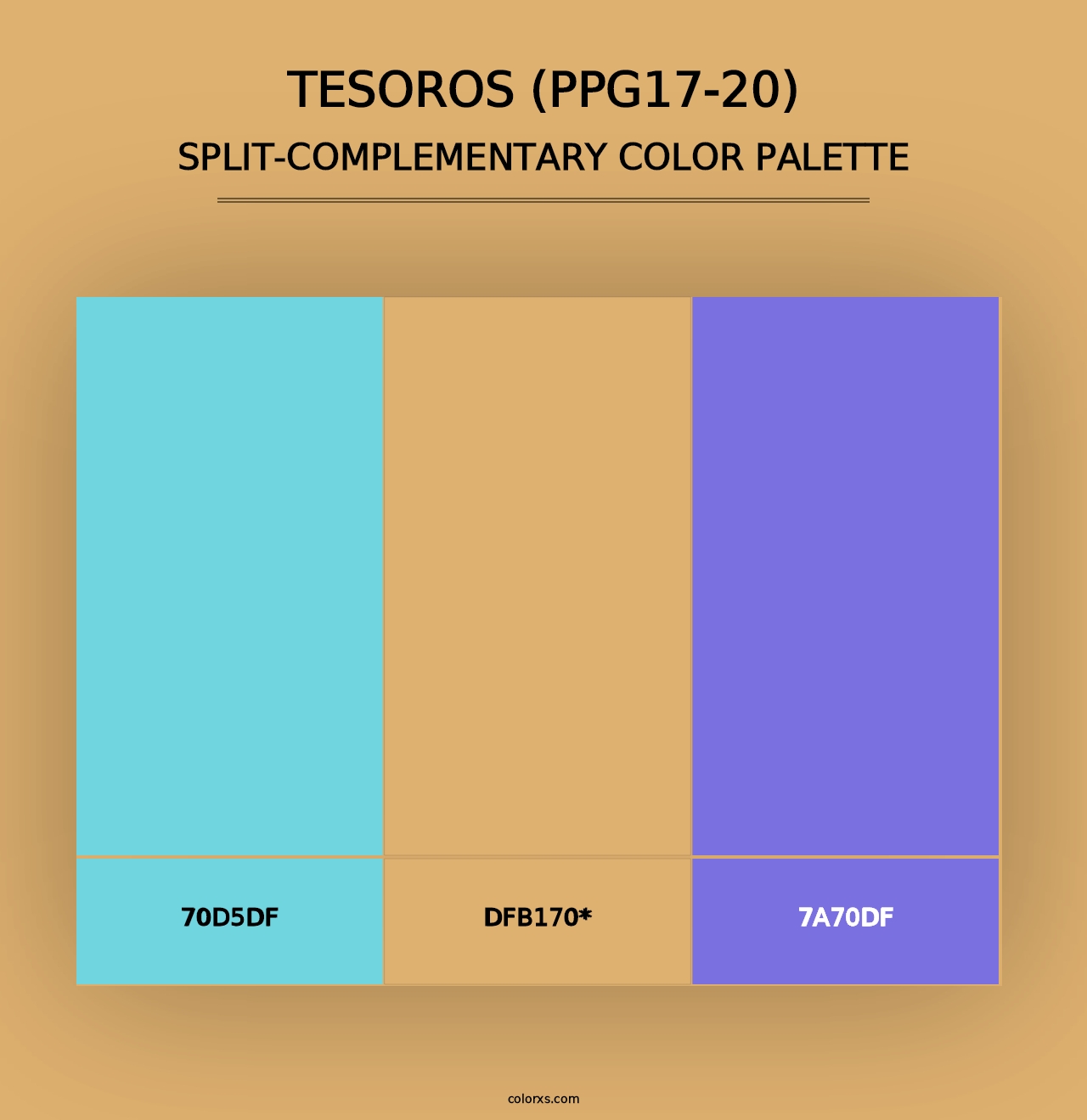 Tesoros (PPG17-20) - Split-Complementary Color Palette