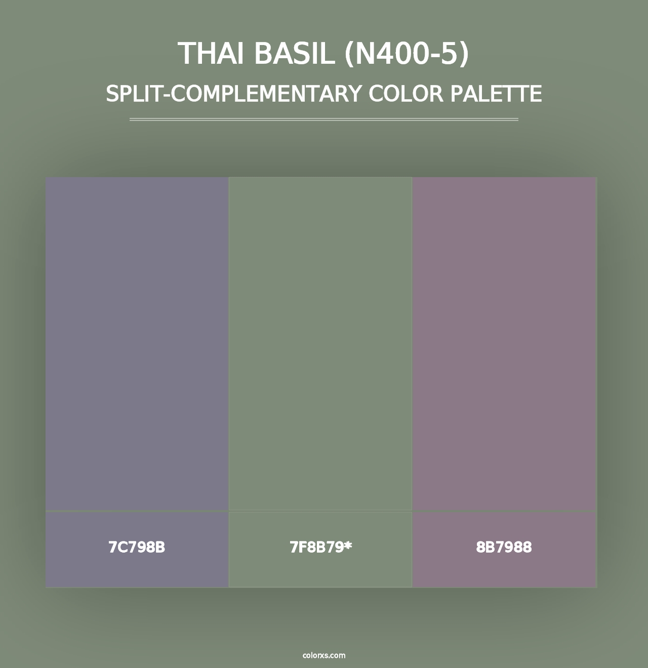 Thai Basil (N400-5) - Split-Complementary Color Palette