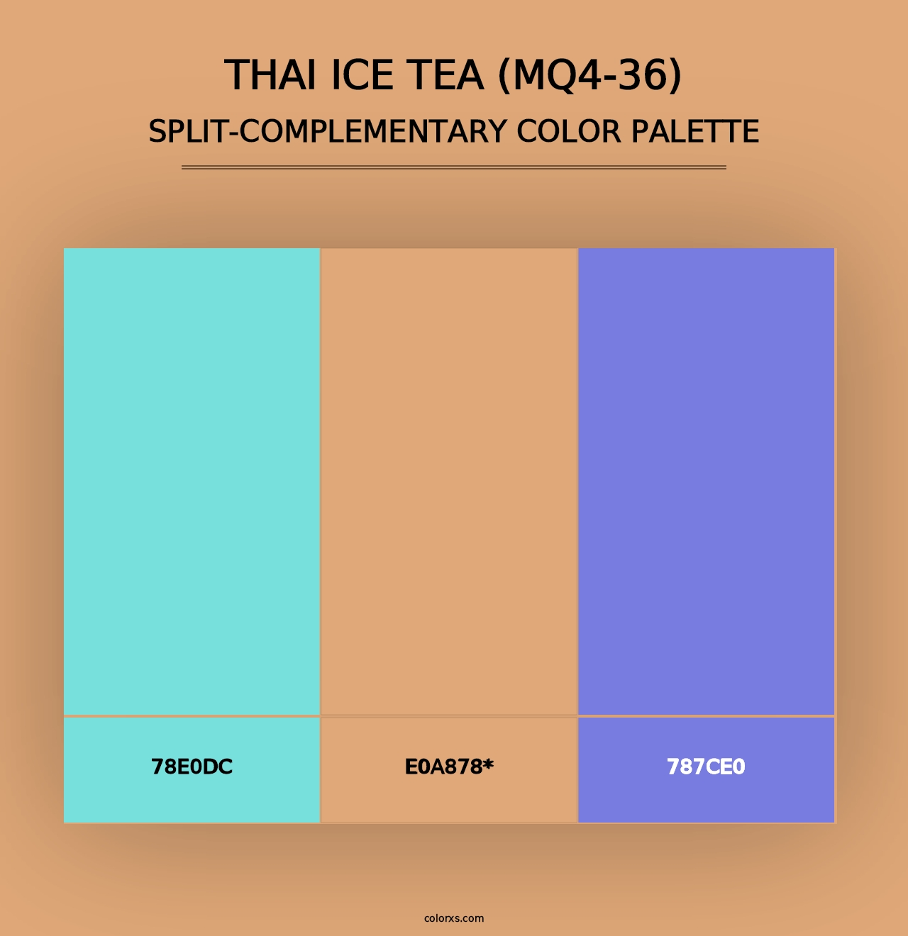 Thai Ice Tea (MQ4-36) - Split-Complementary Color Palette