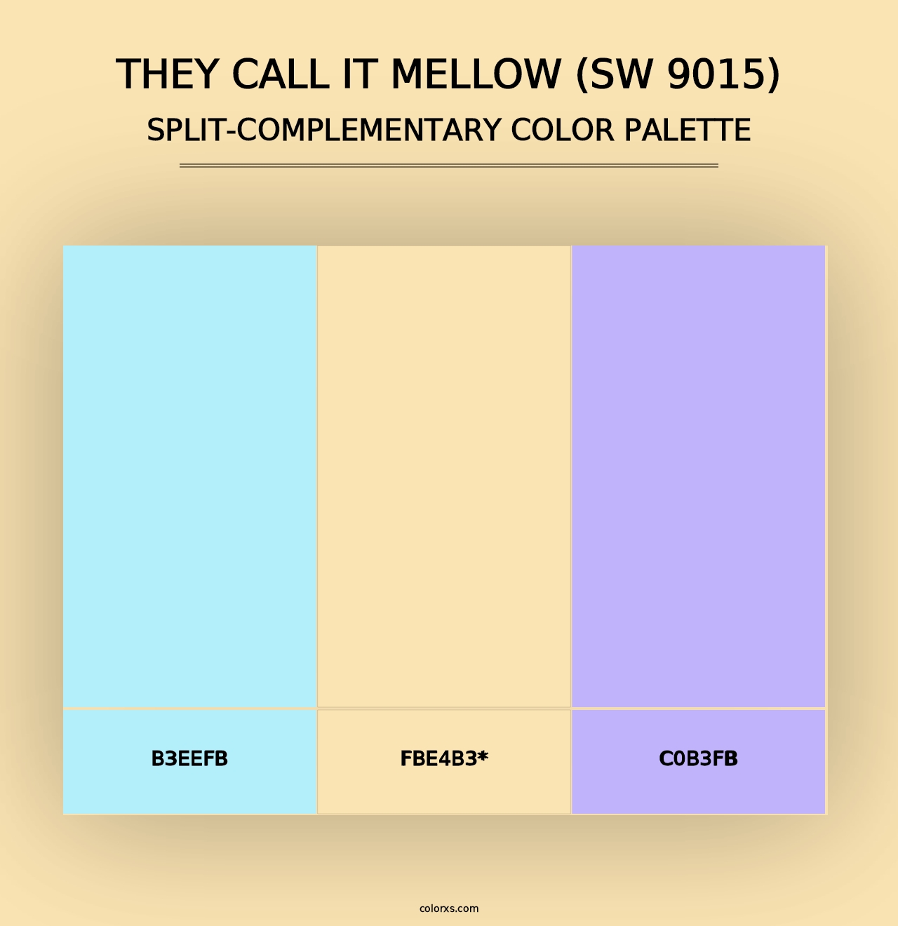 They call it Mellow (SW 9015) - Split-Complementary Color Palette