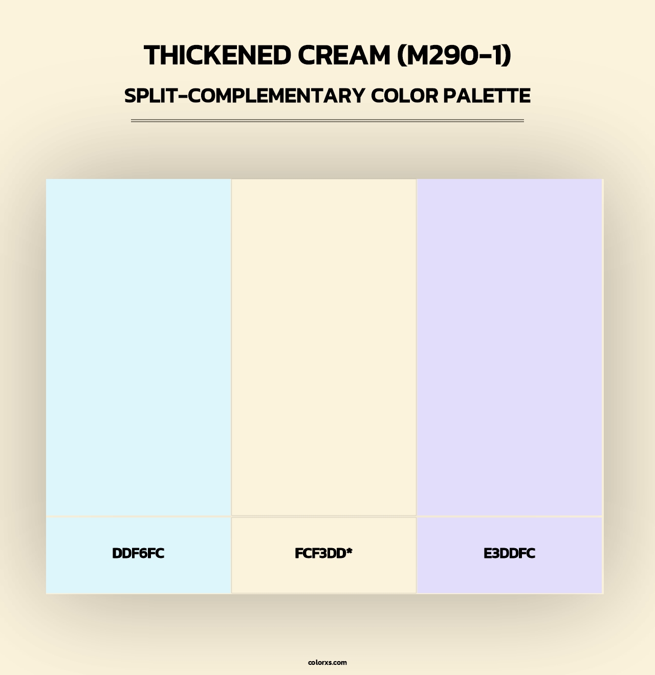 Thickened Cream (M290-1) - Split-Complementary Color Palette