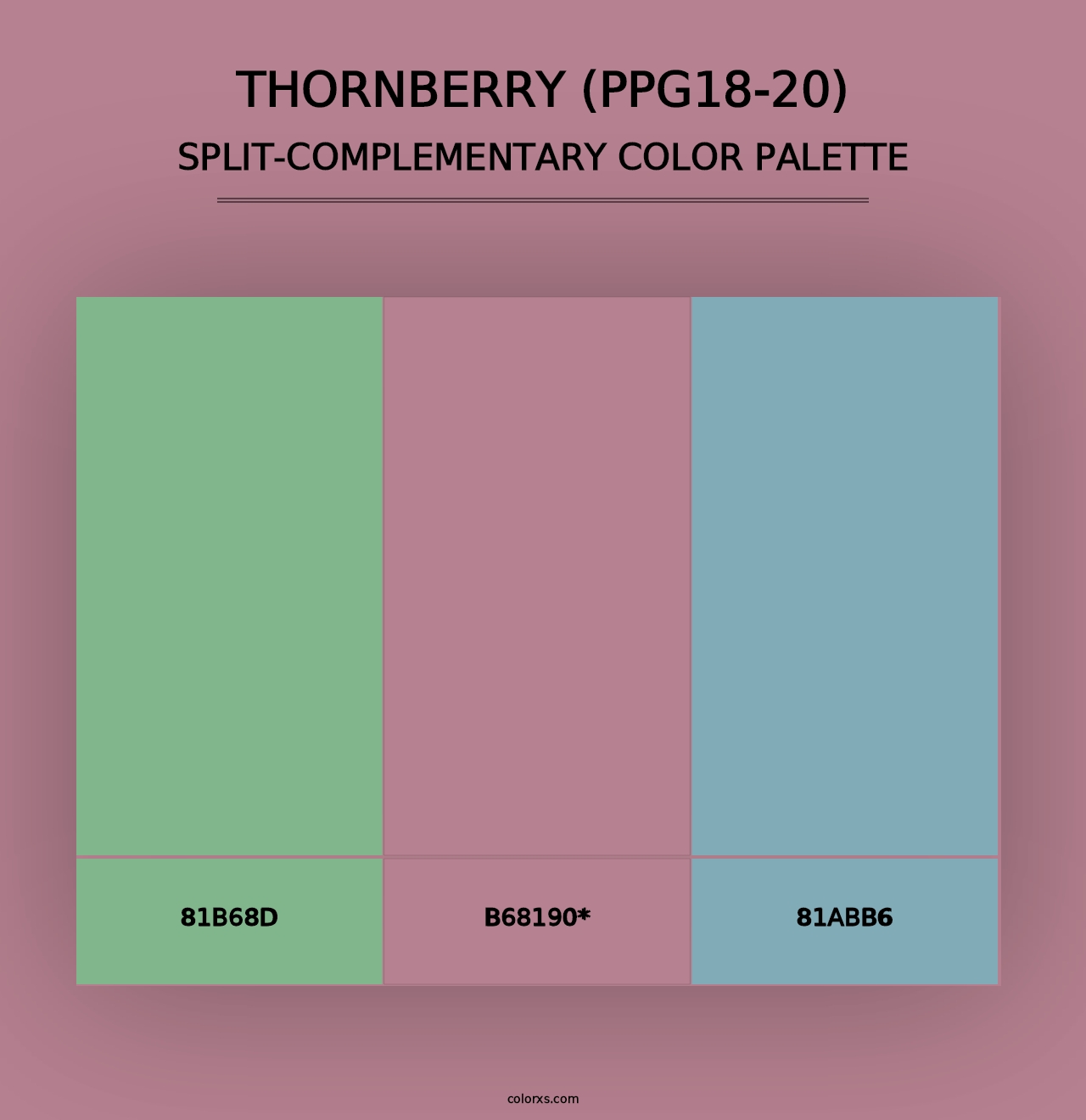 Thornberry (PPG18-20) - Split-Complementary Color Palette