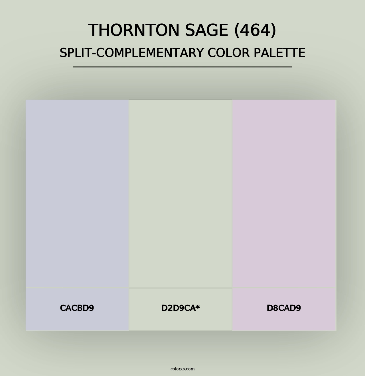 Thornton Sage (464) - Split-Complementary Color Palette