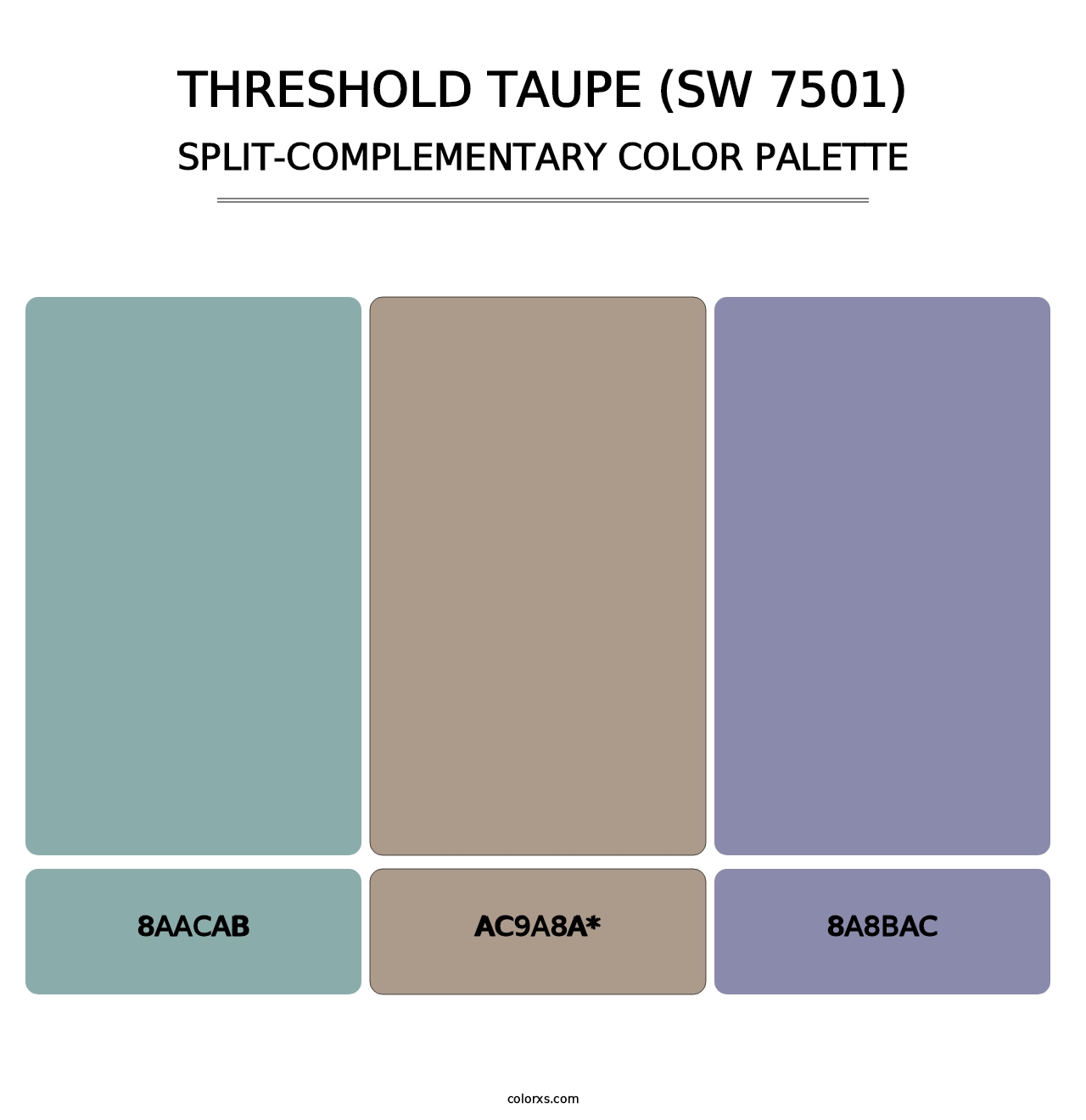 Threshold Taupe (SW 7501) - Split-Complementary Color Palette