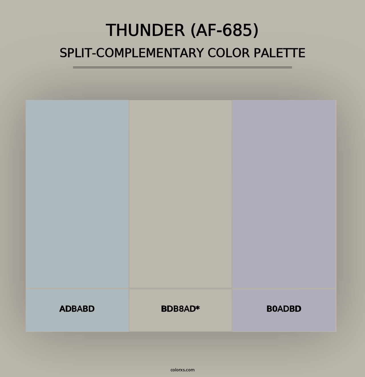 Thunder (AF-685) - Split-Complementary Color Palette