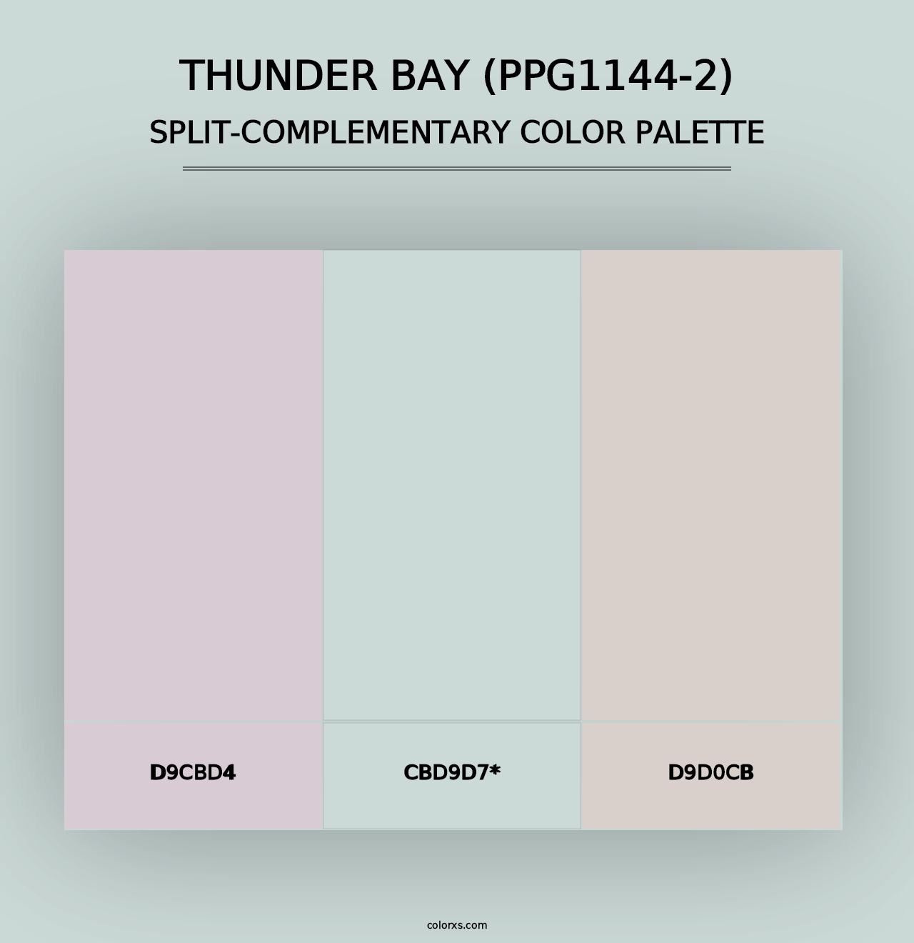 Thunder Bay (PPG1144-2) - Split-Complementary Color Palette