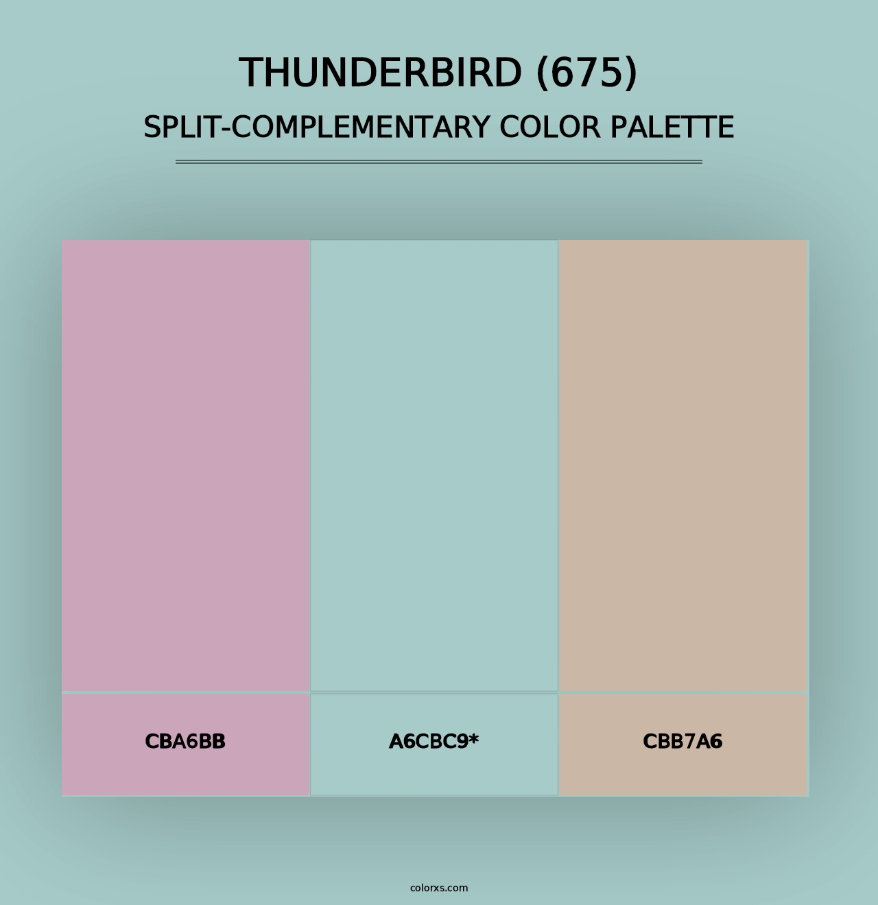 Thunderbird (675) - Split-Complementary Color Palette