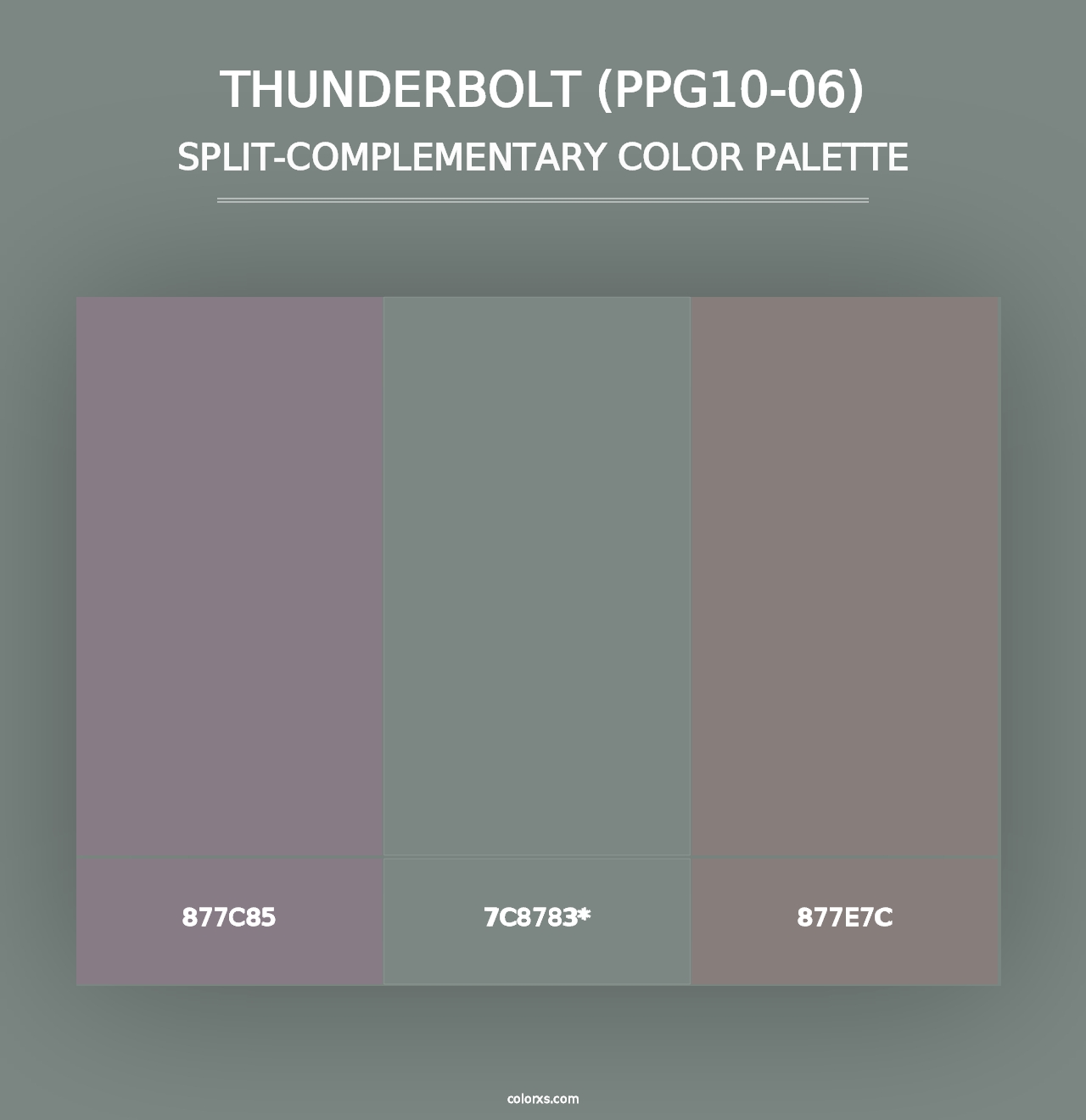 Thunderbolt (PPG10-06) - Split-Complementary Color Palette