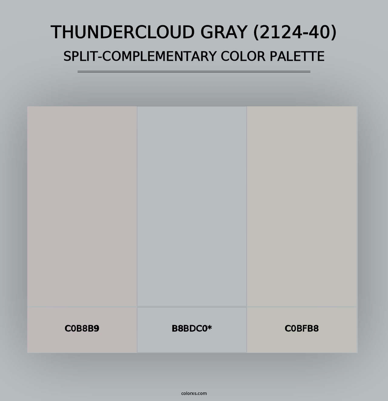 Thundercloud Gray (2124-40) - Split-Complementary Color Palette