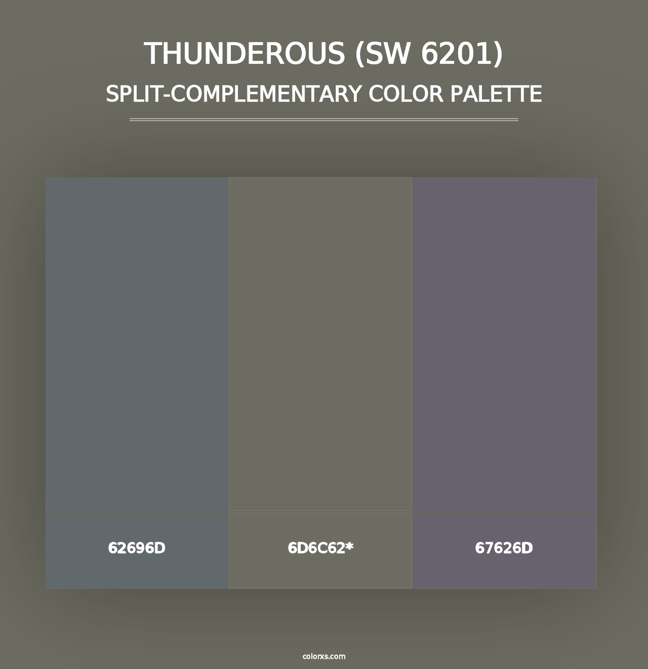 Thunderous (SW 6201) - Split-Complementary Color Palette