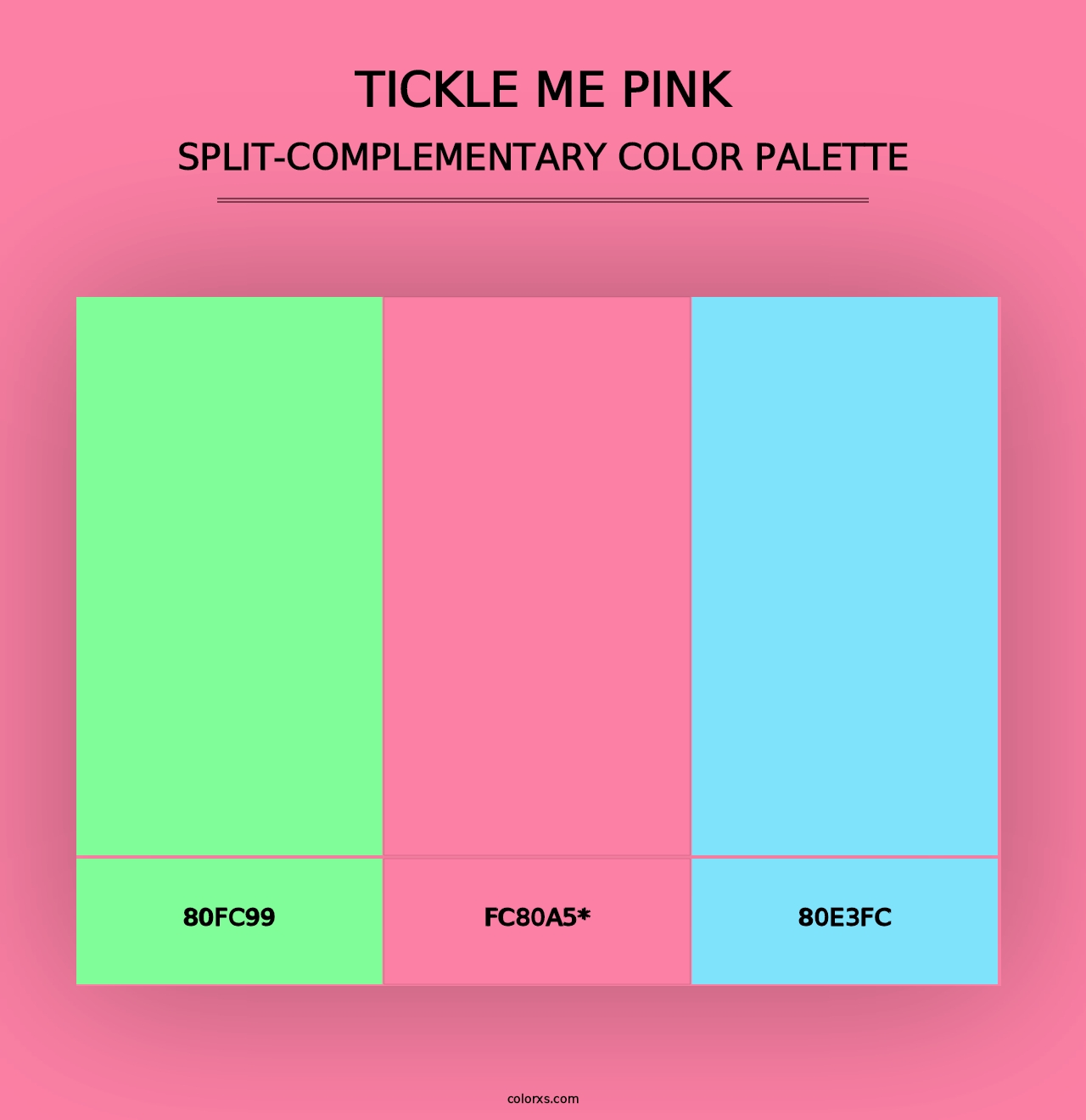 Tickle Me Pink - Split-Complementary Color Palette