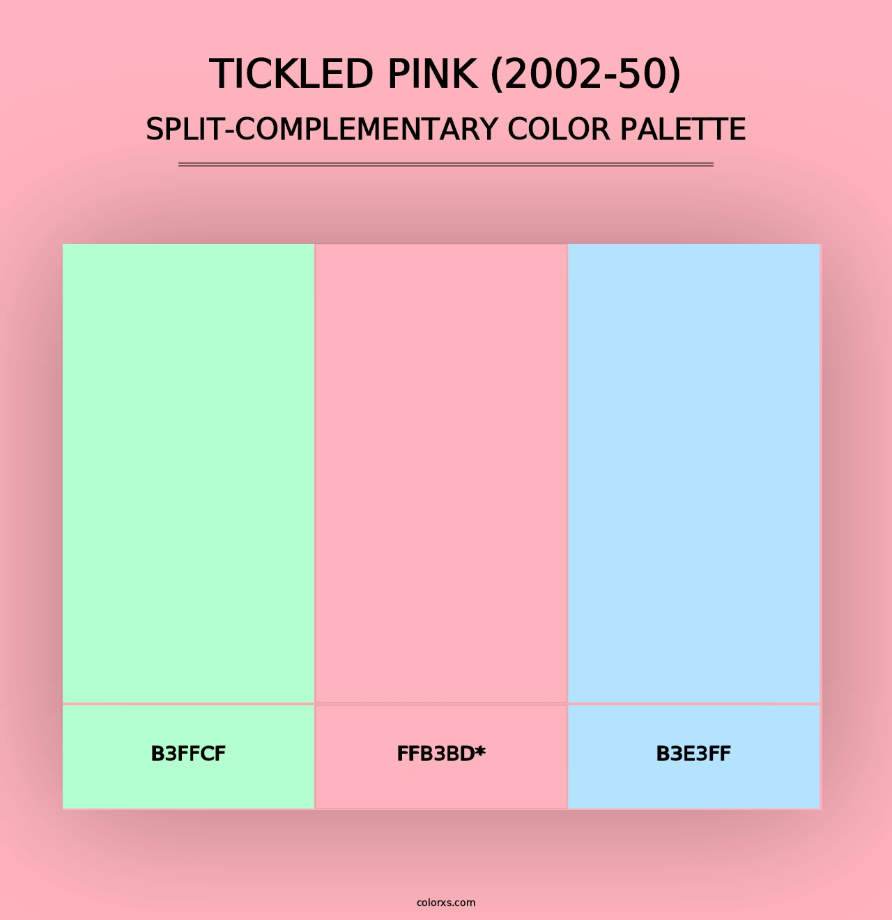 Tickled Pink (2002-50) - Split-Complementary Color Palette