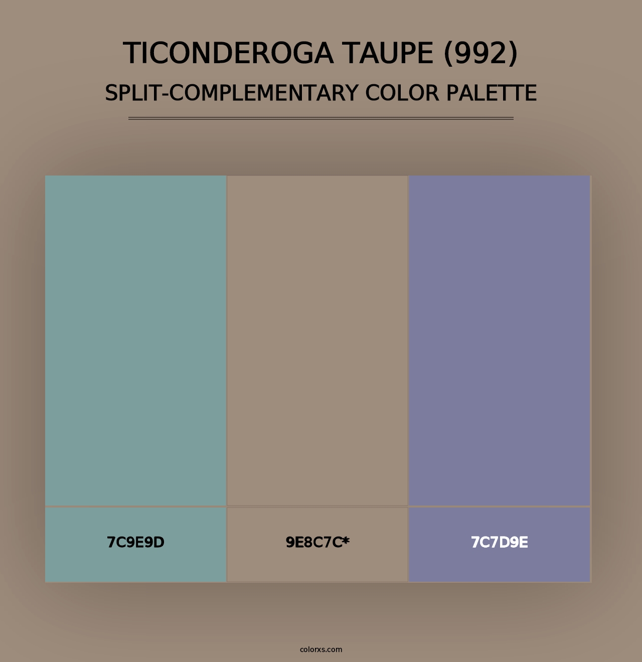 Ticonderoga Taupe (992) - Split-Complementary Color Palette