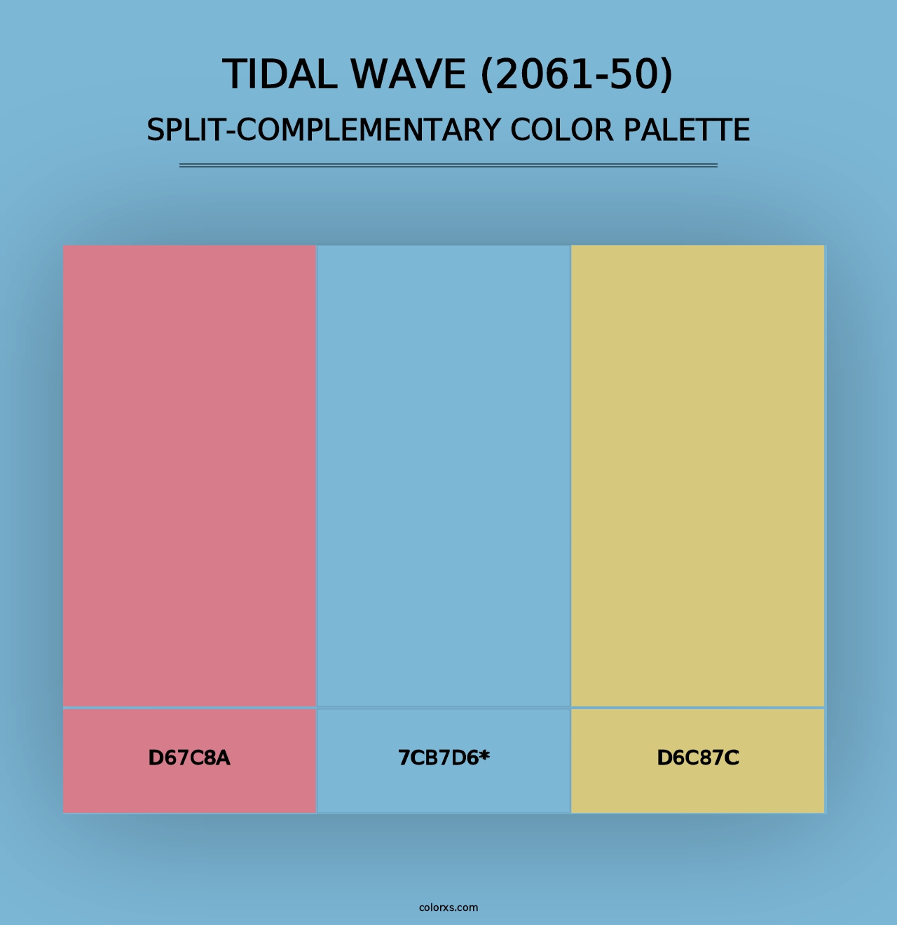 Tidal Wave (2061-50) - Split-Complementary Color Palette