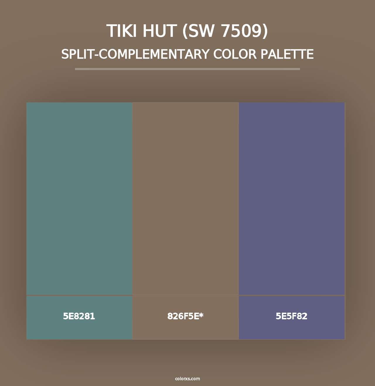 Tiki Hut (SW 7509) - Split-Complementary Color Palette