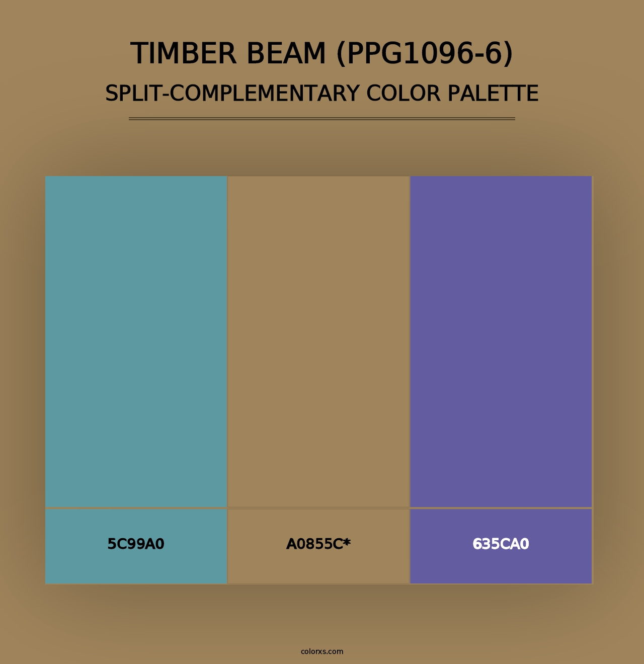 Timber Beam (PPG1096-6) - Split-Complementary Color Palette