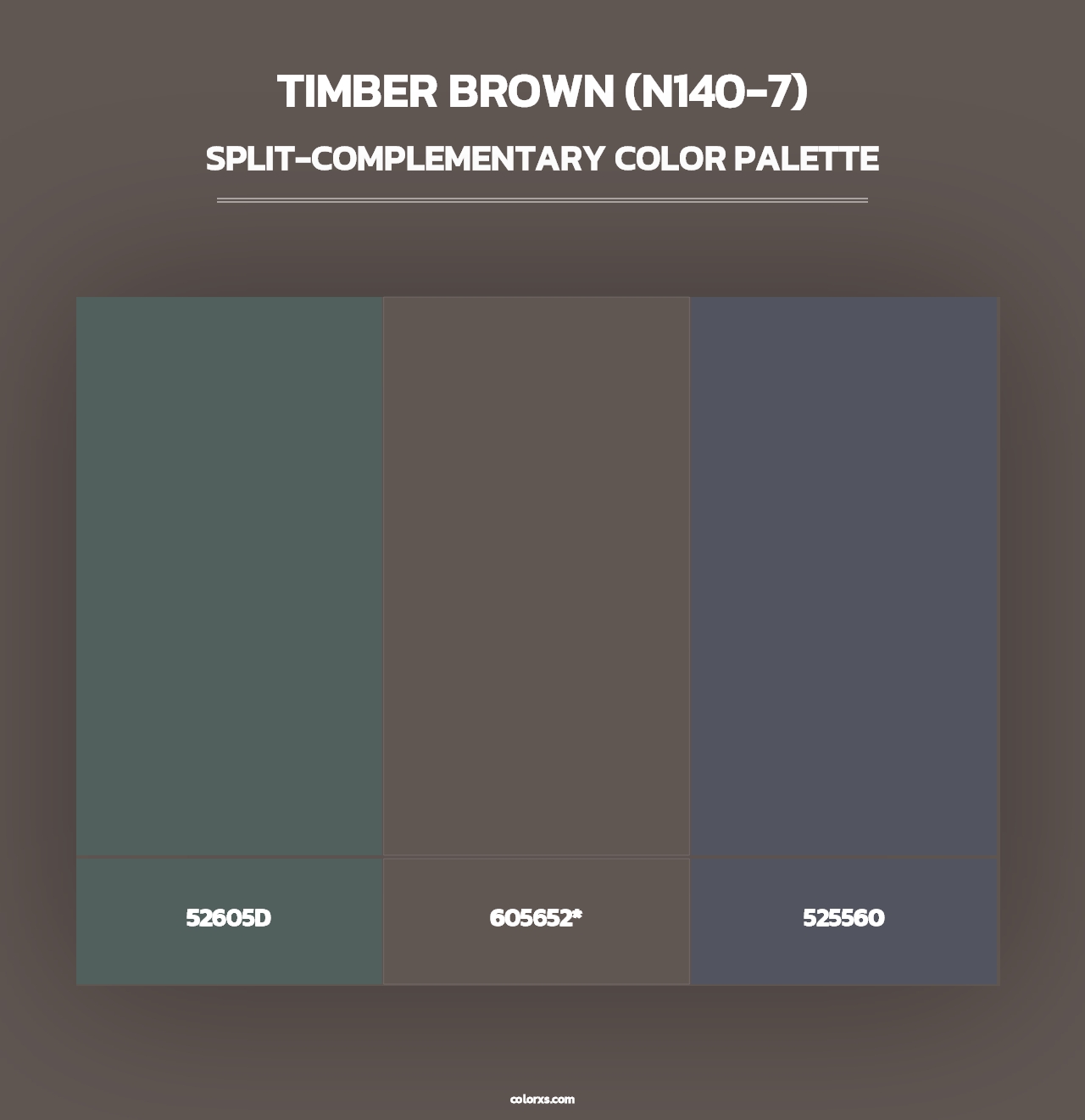 Timber Brown (N140-7) - Split-Complementary Color Palette