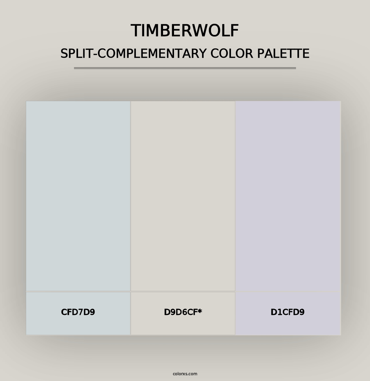 Timberwolf - Split-Complementary Color Palette