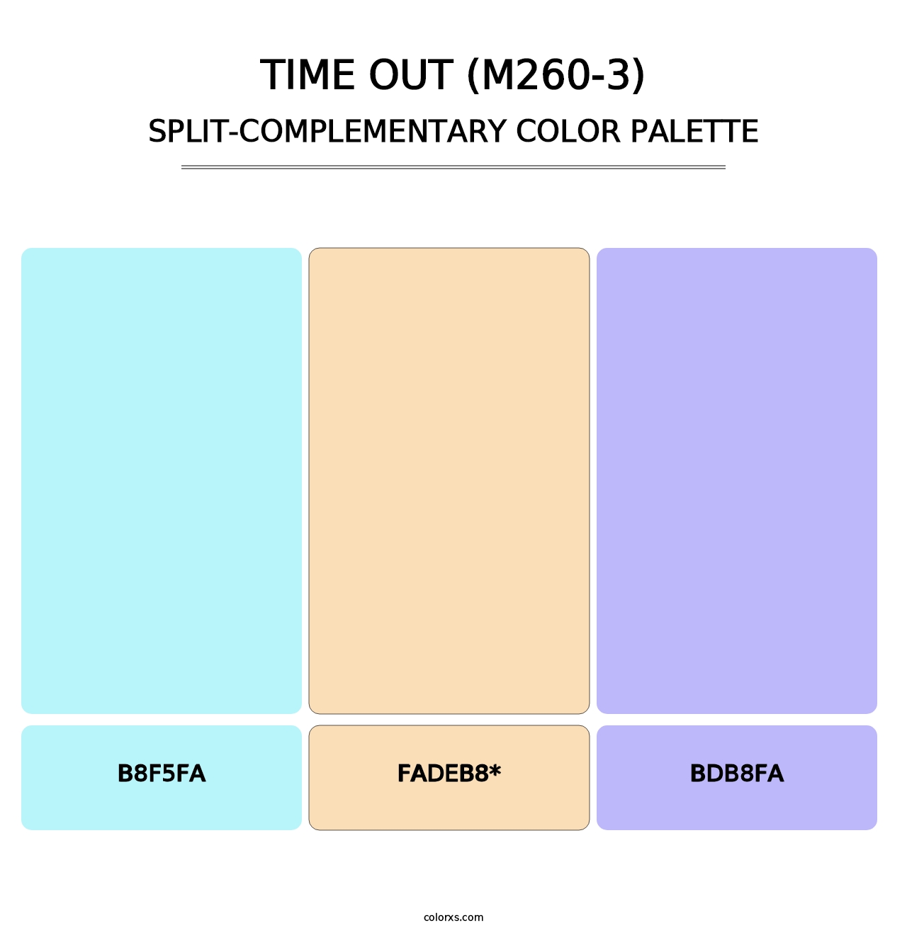 Time Out (M260-3) - Split-Complementary Color Palette