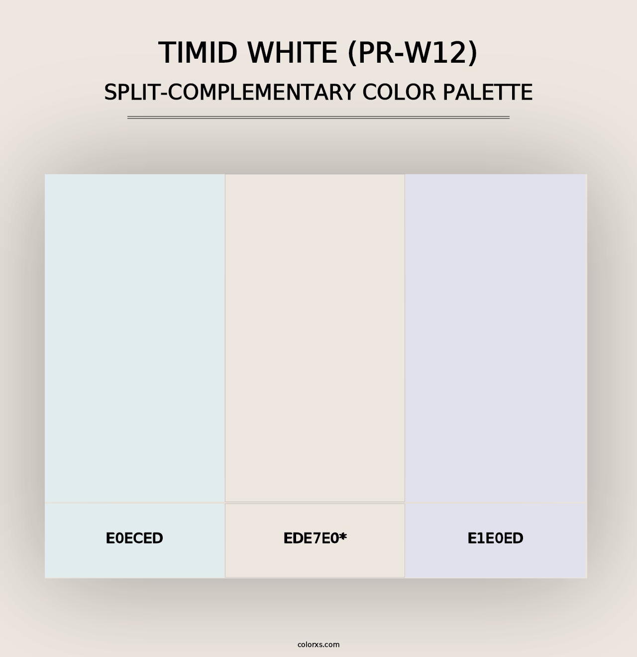 Timid White (PR-W12) - Split-Complementary Color Palette