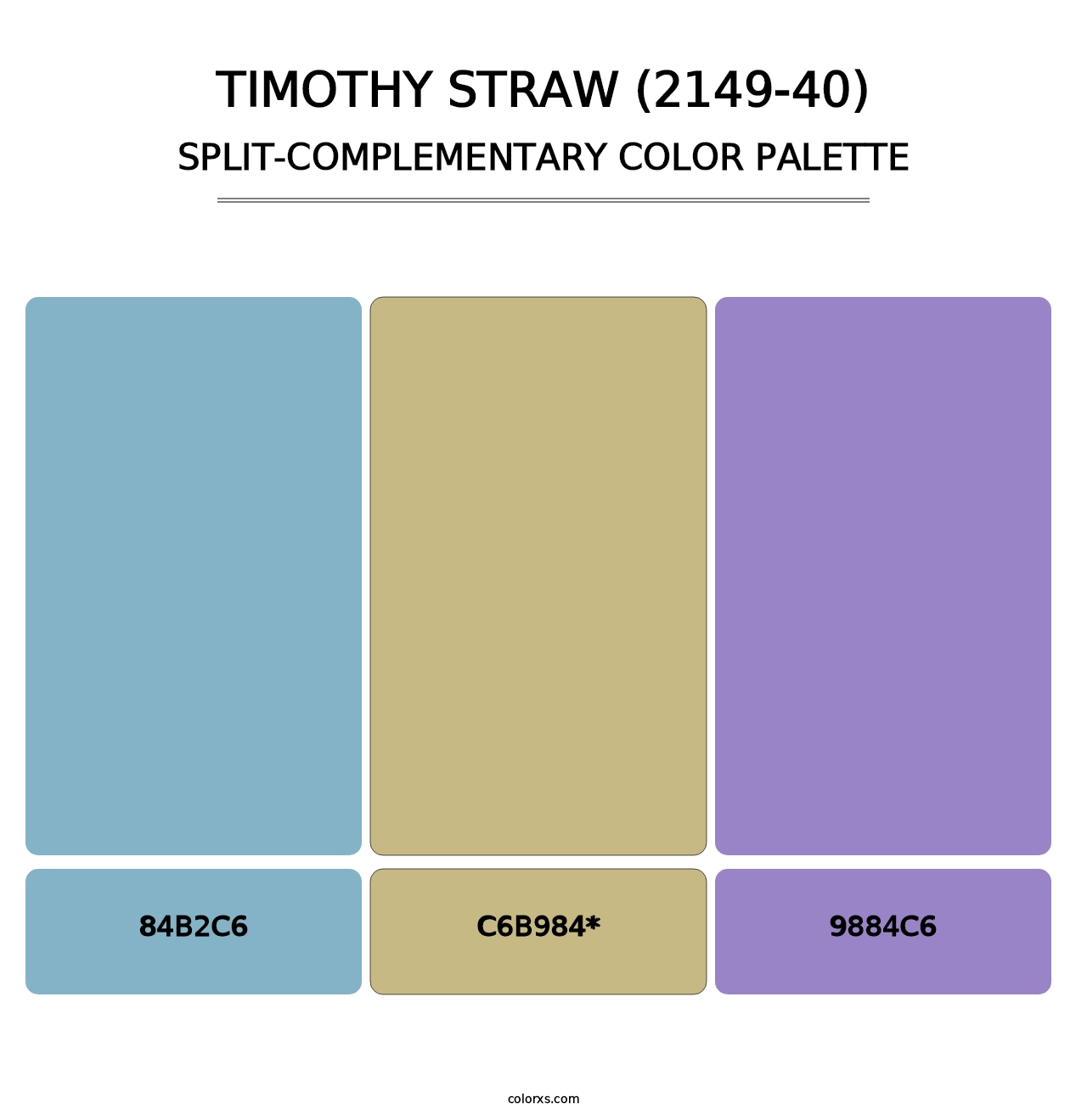 Timothy Straw (2149-40) - Split-Complementary Color Palette