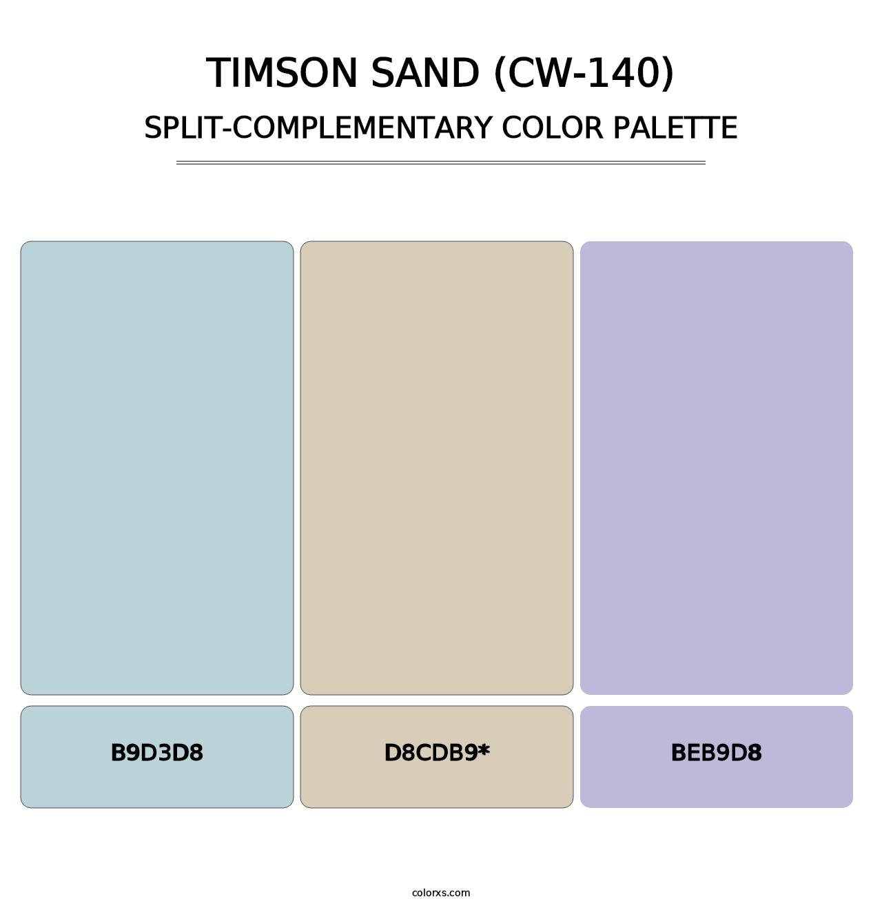 Timson Sand (CW-140) - Split-Complementary Color Palette