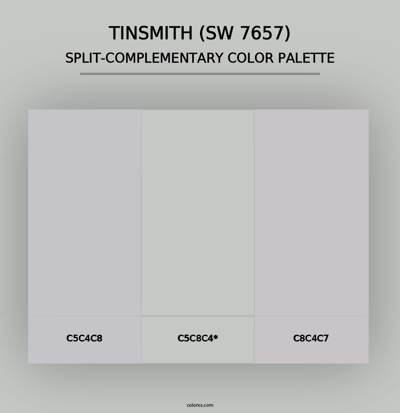 Tinsmith (SW 7657) - Split-Complementary Color Palette