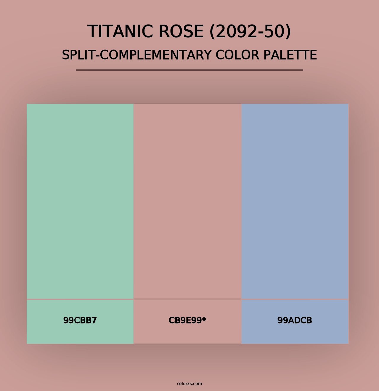 Titanic Rose (2092-50) - Split-Complementary Color Palette