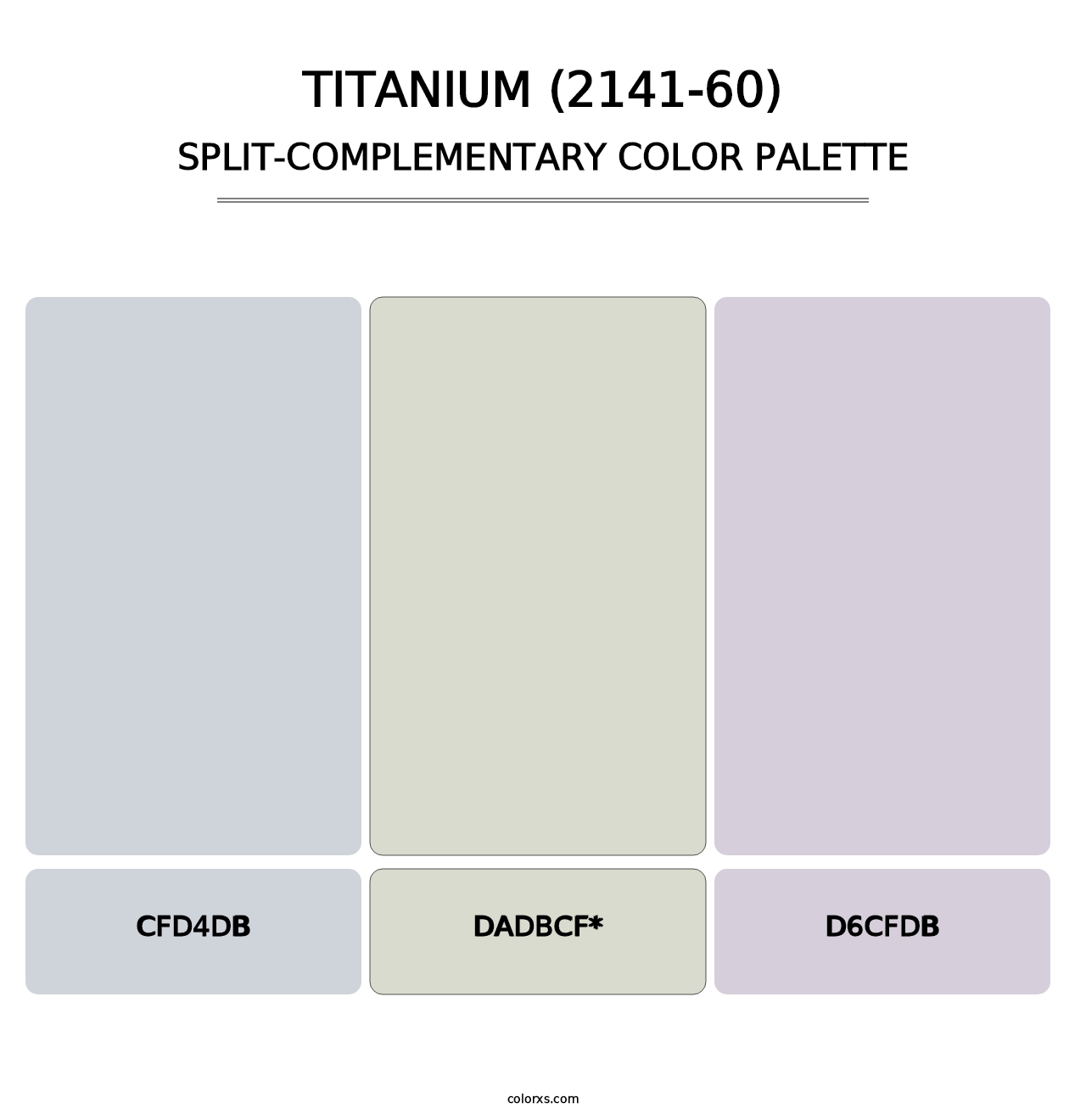 Titanium (2141-60) - Split-Complementary Color Palette