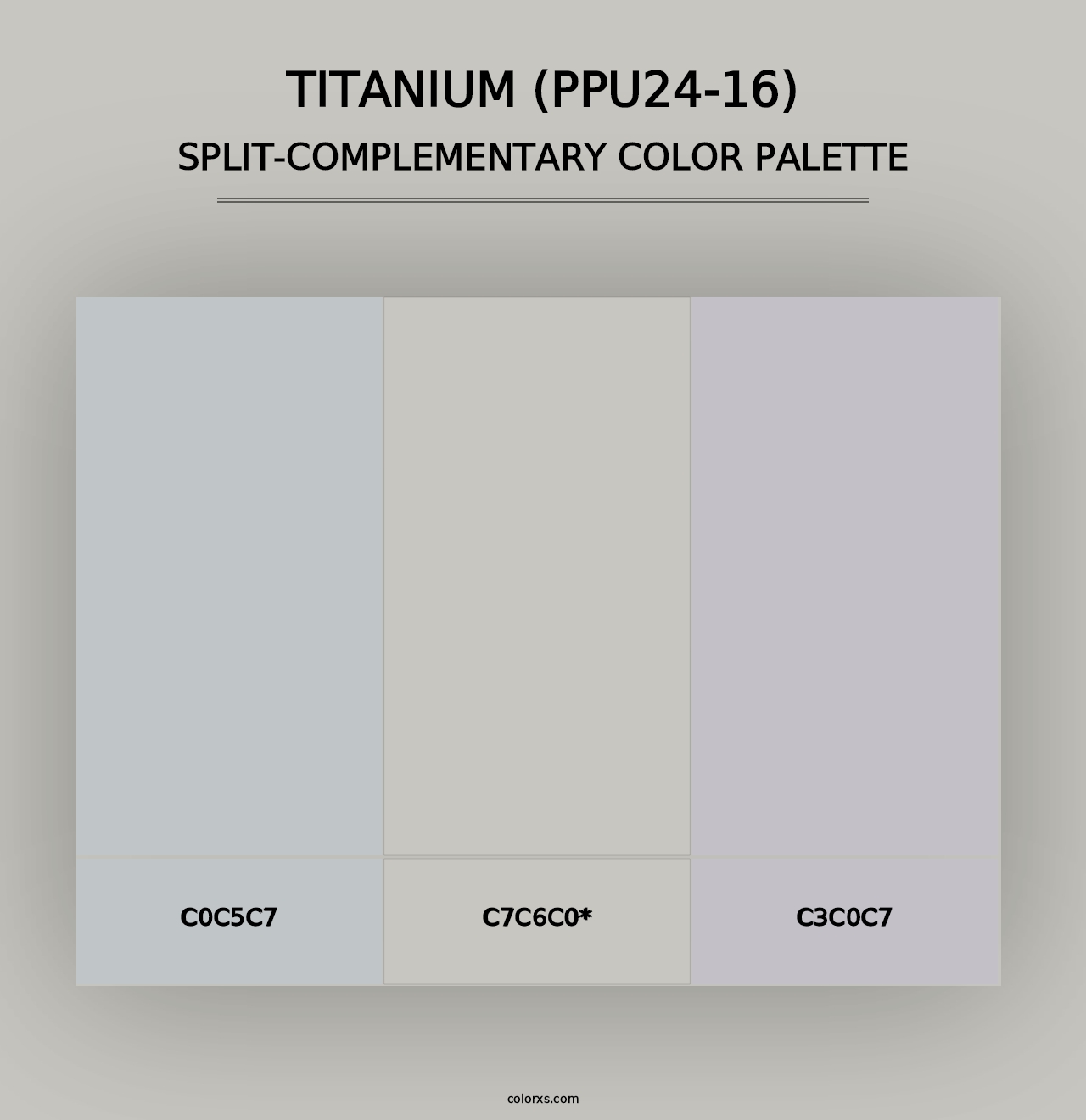 Titanium (PPU24-16) - Split-Complementary Color Palette