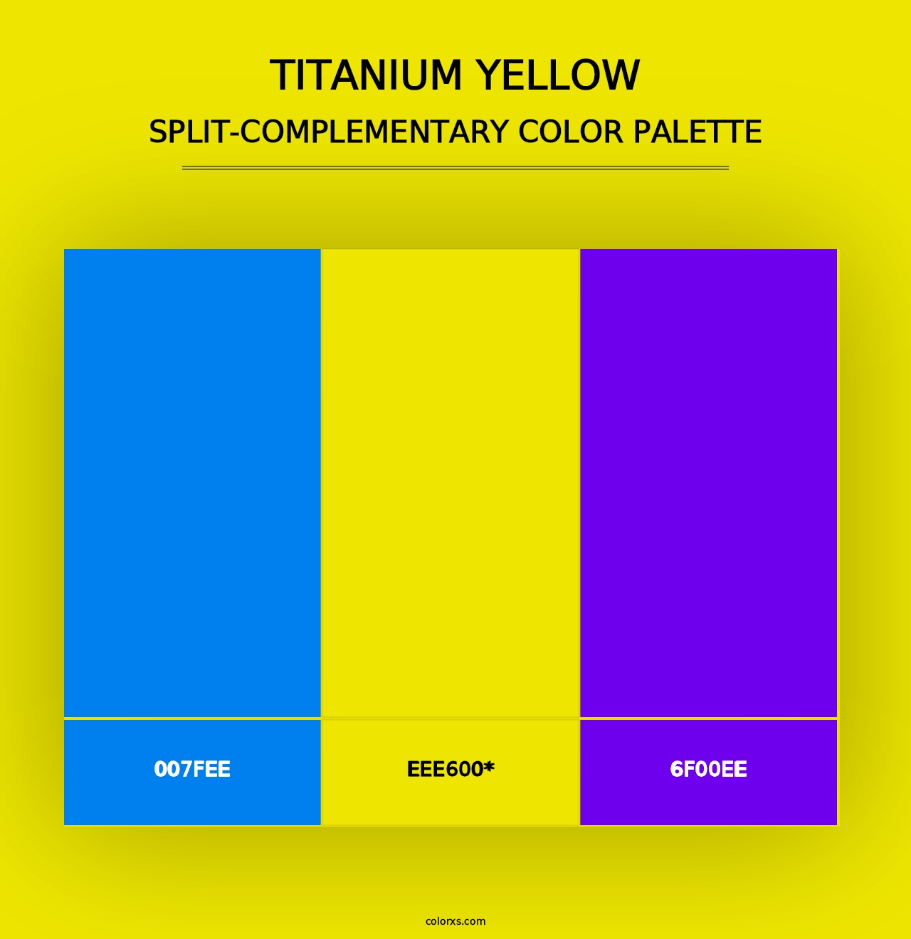 Titanium Yellow - Split-Complementary Color Palette