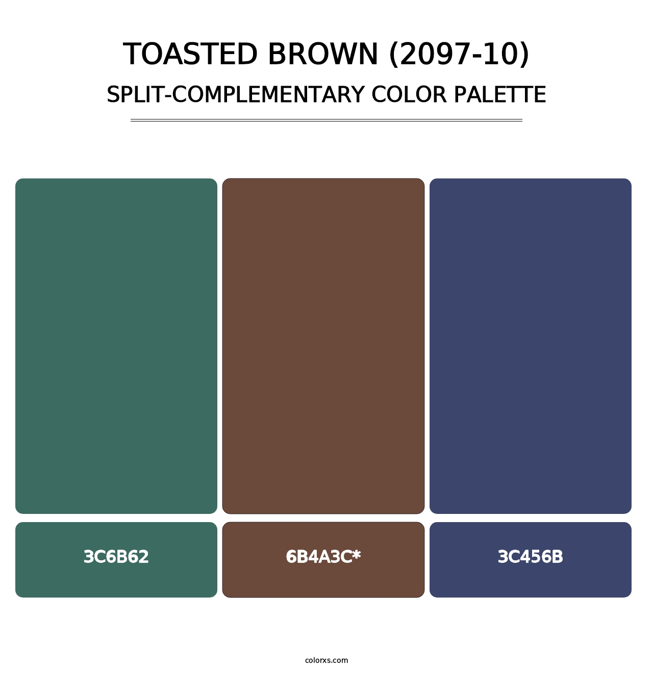 Toasted Brown (2097-10) - Split-Complementary Color Palette