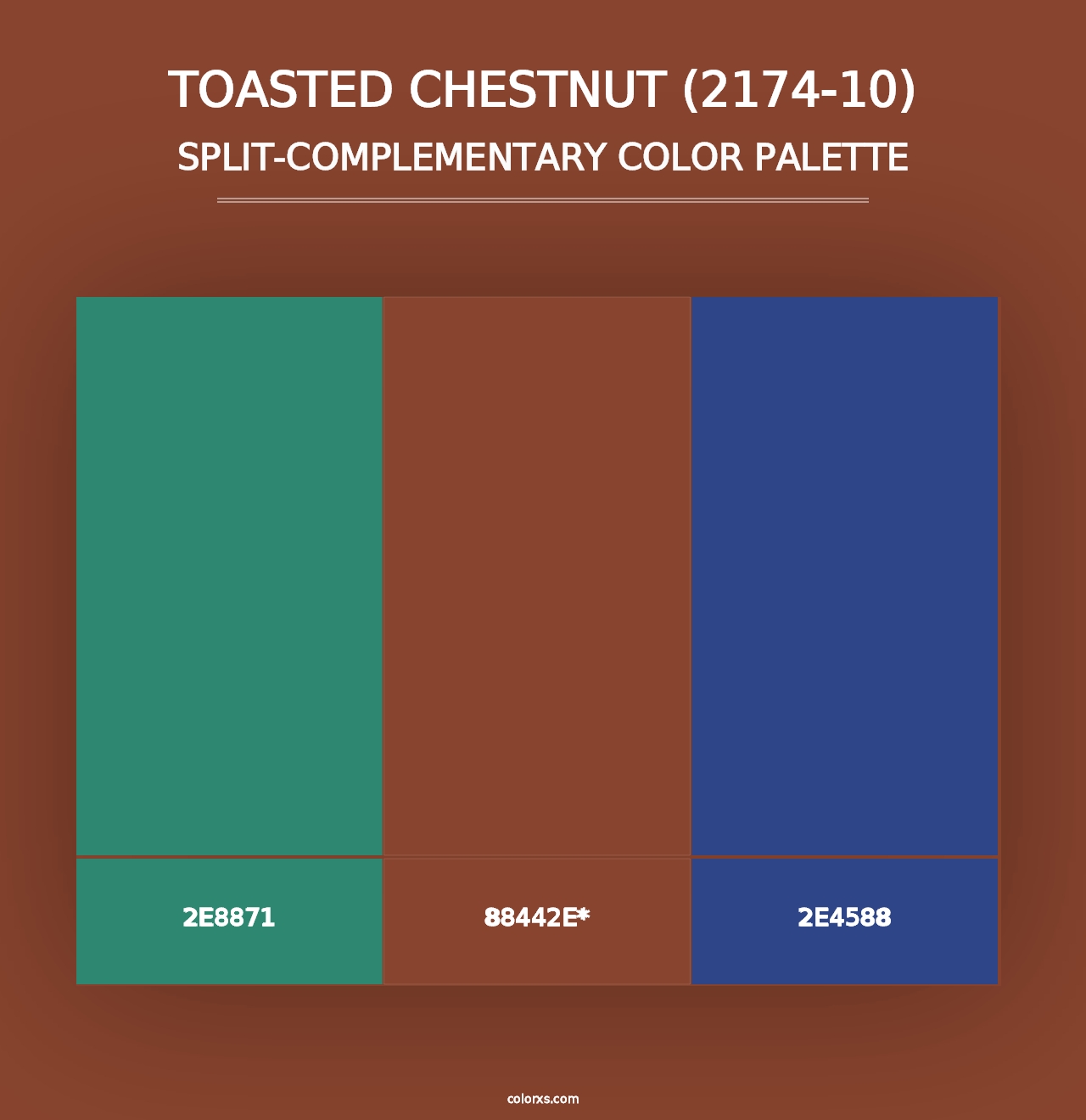 Toasted Chestnut (2174-10) - Split-Complementary Color Palette