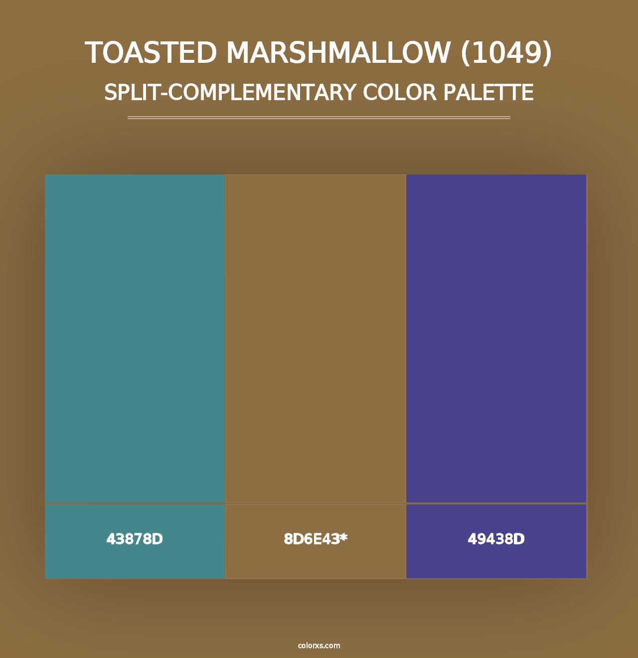 Toasted Marshmallow (1049) - Split-Complementary Color Palette