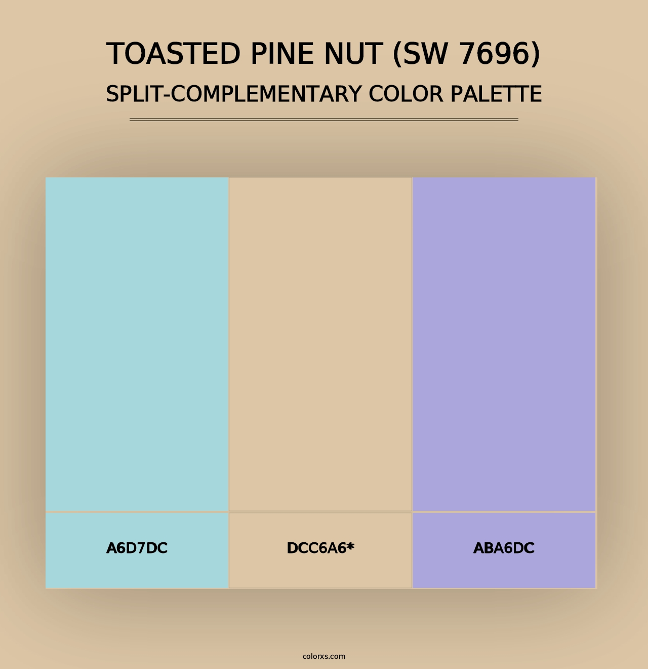 Toasted Pine Nut (SW 7696) - Split-Complementary Color Palette