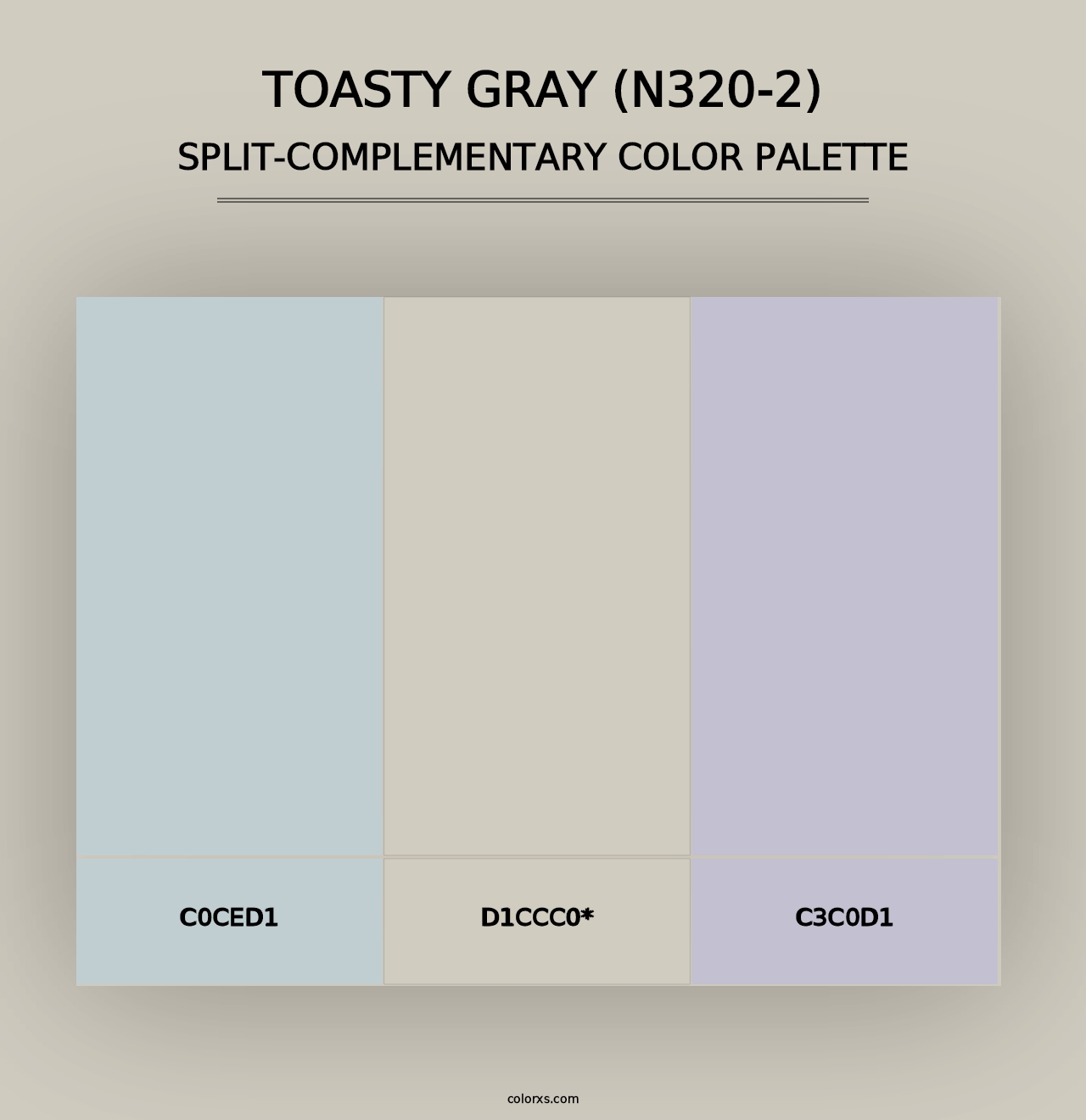 Toasty Gray (N320-2) - Split-Complementary Color Palette