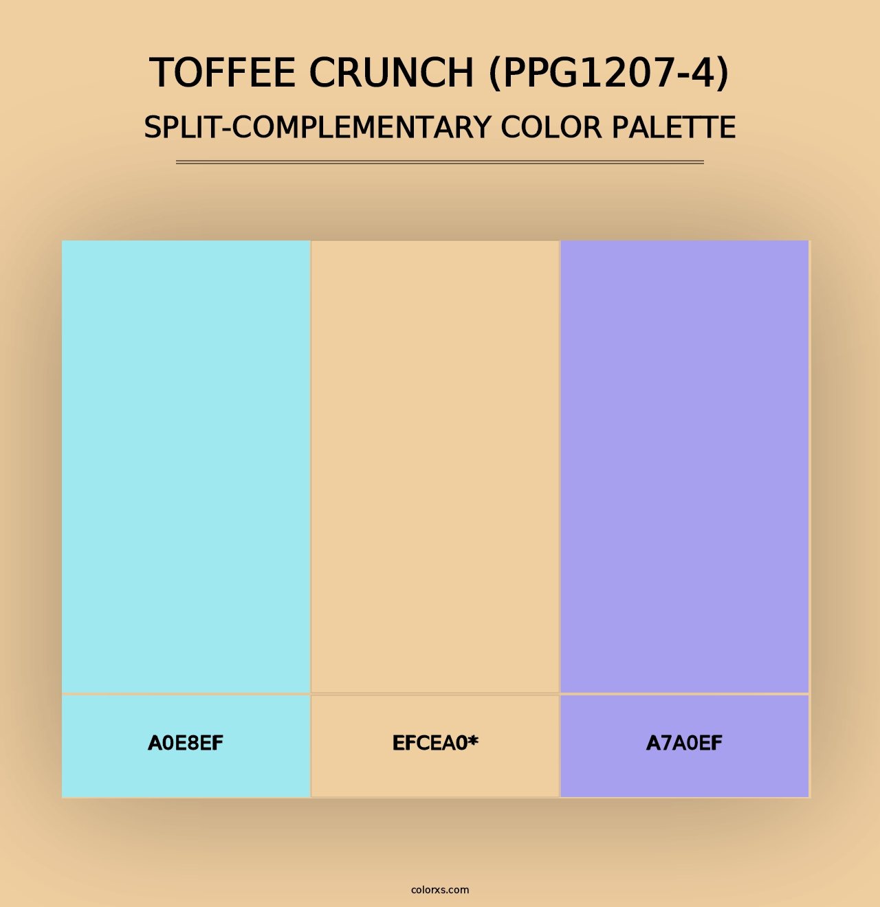 Toffee Crunch (PPG1207-4) - Split-Complementary Color Palette