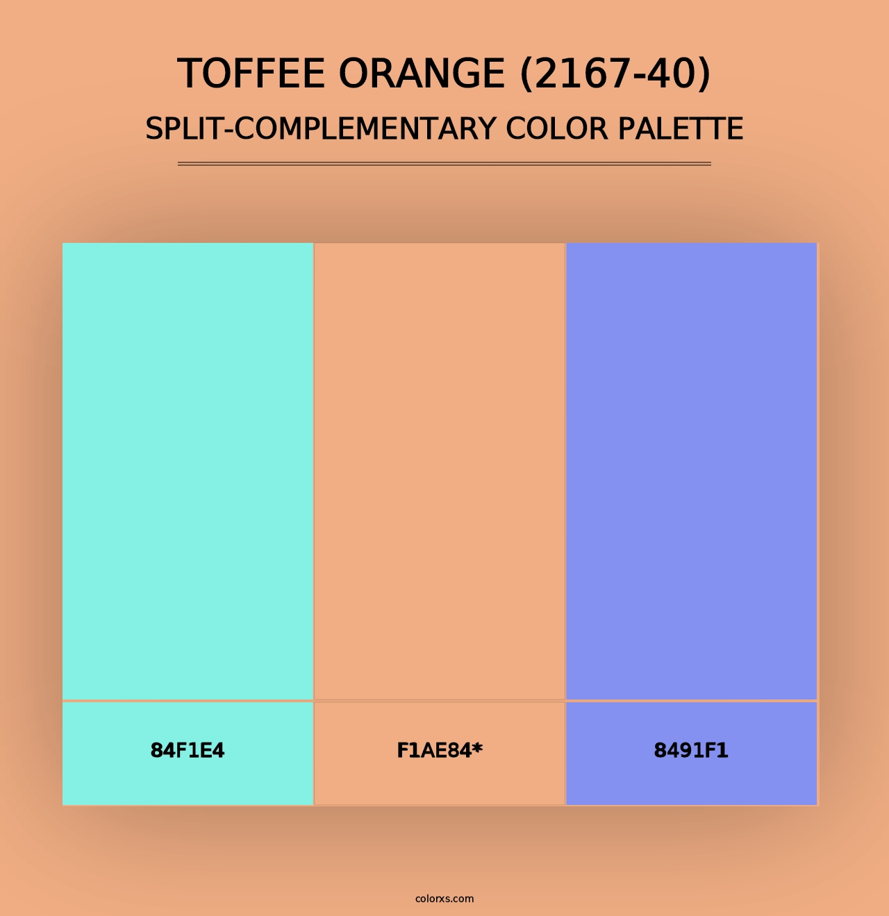 Toffee Orange (2167-40) - Split-Complementary Color Palette