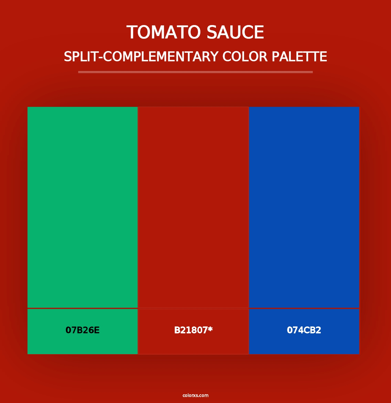 Tomato Sauce - Split-Complementary Color Palette